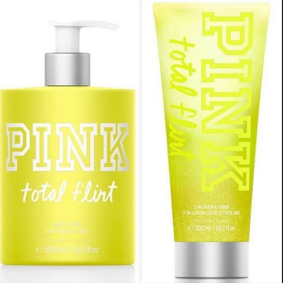 PINK Victoria's Secret Other - NEW! HTF! PINK TOTAL FLIRT LOTION & WASH/SCRUB